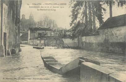 .CPA FRANCE 21 "Chatillon sur Seine, Inondations de 1910,  le Perthuis au Loup "