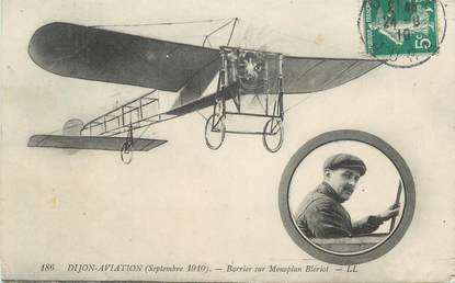 .CPA FRANCE 21 "Dijon, Barrier sur monoplan Blériot"