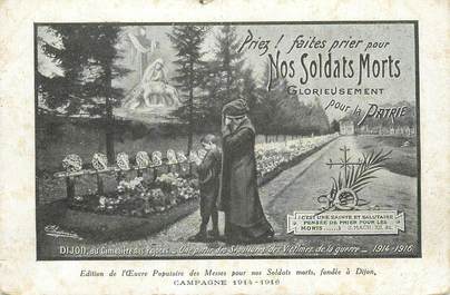 .CPA FRANCE 21 "Dijon, Cimetière des Préjoces, sépultures des victimes de la guerre"