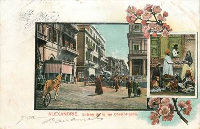 CPA EGYPTE "Alexandrie, Entrée de la Rue Cherif pacha"