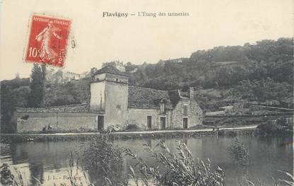 .CPA  FRANCE 21  " Flavigny, L'étang des tanneries"