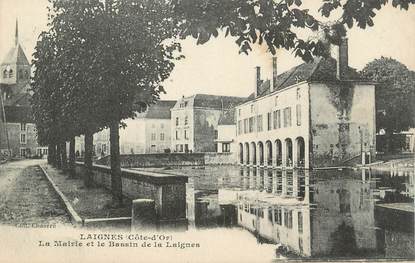 .CPA  FRANCE 21  "Laignes, La Mairie et le bassin de la Laignes"