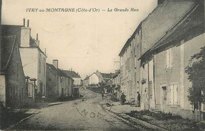 .CPA  FRANCE 21  "Ivry en Montagne, La grande rue"