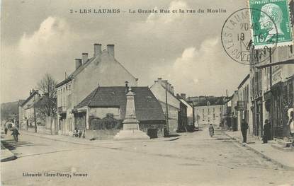 .CPA  FRANCE 21  "Les Laumes, La grande rue et la rue du moulin"