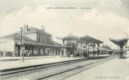 .CPA  FRANCE 21  "Les Maules - Alésia, La gare  "