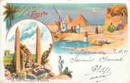 Egypte CPA EGYPTE "Souvenir, les Pyramides et un puits arabe"