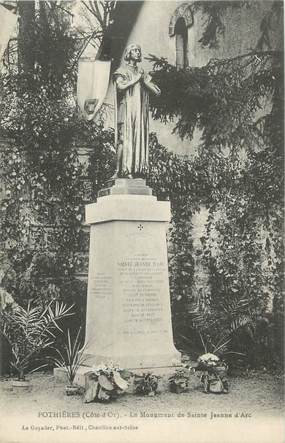 .CPA   FRANCE 21 "Pothières, Le monument de Ste Jeanne d'Arc"