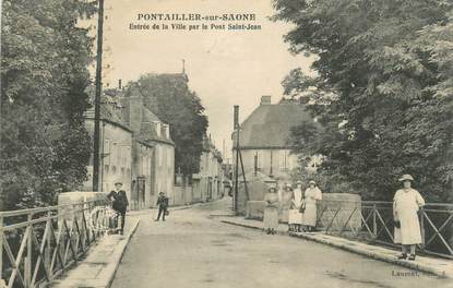 .CPA   FRANCE 21 "Pontailler sur Saone, entrée de la ville par le Pont St Jean"