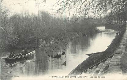 .CPA   FRANCE 21 "Pontailler sur Saone, Une vue du canal"