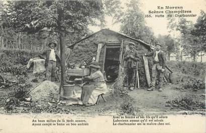 .CPA   FRANCE 21 "Scènes champêtres, Hutte de Charbonnier"/FOLKLORE