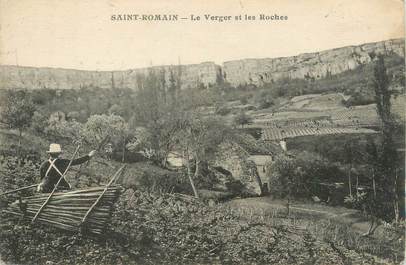 .CPA   FRANCE 21 "St Romain, Le verger et les roches"