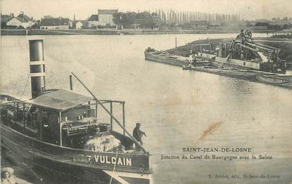 .CPA   FRANCE 21 "St Jean de Losne, Jonction du canal de Bourgogne avec la Saône"