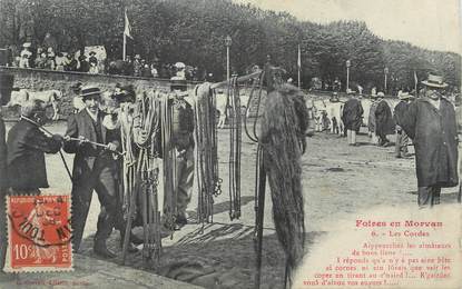 .CPA  FRANCE 21 "Foire en Morvan,  Les cordes'/ FOLKLORE