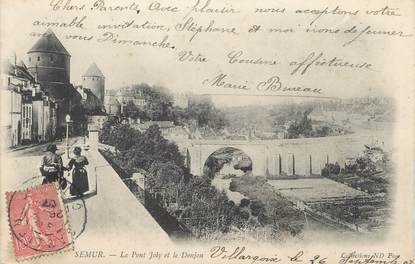 .CPA  FRANCE 21 "Semur, Le pont Joly et le Donjon"