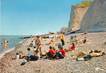  CPSM FRANCE 76 "Berneval sur Mer, les falaises et la plage"