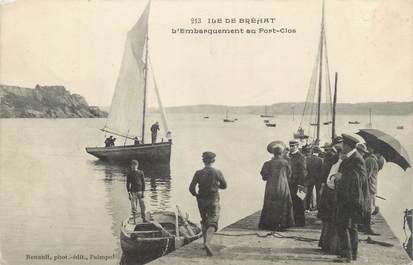 .CPA   FRANCE 22 " Ile de Brehat , L'embarquement au Port Clos"