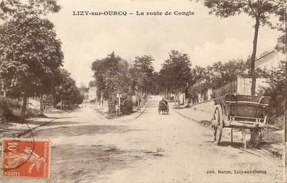 CPA FRANCE 77  "Lizy sur Ourcq, La Route de Congis"