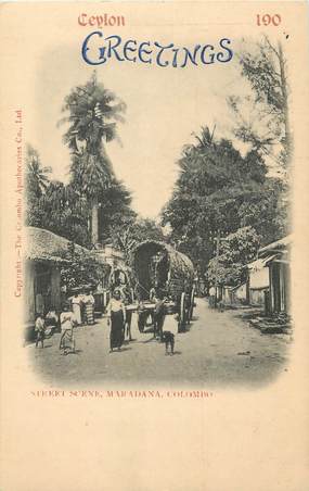 CPA  INDE "Ceylan, Scène de rue, Colombo"