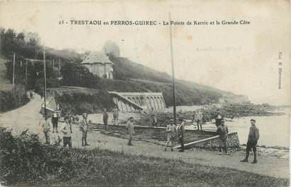 . CPA FRANCE 22 " Trestaou en Perros Guirec, La pointe de Kerric et la grande côte"