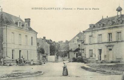 . CPA FRANCE 86 "Scorbé-Clairvaux, Place de la Poste"