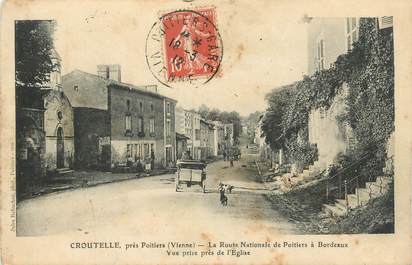 . CPA FRANCE 86 "Croutelle, Route nationale"