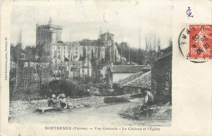 . CPA FRANCE 86 " Morthemer, Vue générale, le château et l'église"