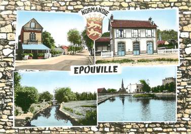 CPSM  FRANCE 76 "Epouville, Auberge du moulin, la gare"