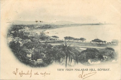 CPA  INDE " Bombay, vue de Malabar Hill"