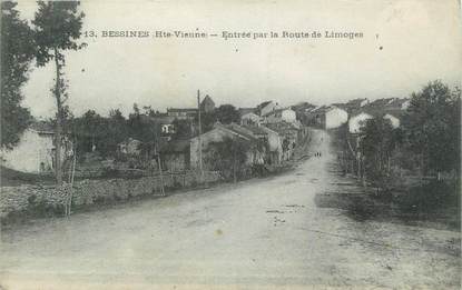 . CPA FRANCE 87 "Bessines, Entrée par la route de Limoges"