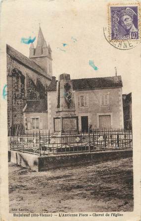 . CPA FRANCE 87 "Bujaleuf, L'ancienne place, chevet de l'église"