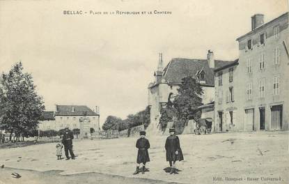. CPA FRANCE 87 "Bellac, Place de la République et le château"