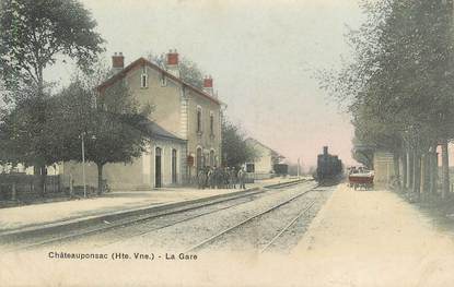 . CPA  FRANCE 87 "Chateauponsac, La gare" 