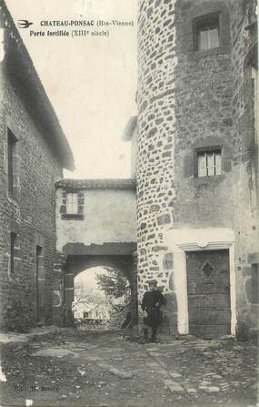 . CPA  FRANCE 87 "Chateauponsac, Porte fortifiée"