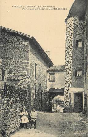 . CPA  FRANCE 87 "Chateauponsac, Porte des anciennes fortifications"