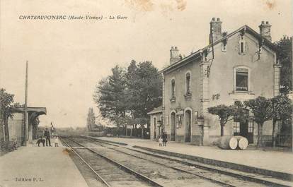 . CPA  FRANCE 87 " Chateauponsac, La gare"