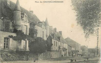 .CPA FRANCE 87 " Les Grands Chézeaux, La place"