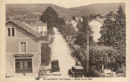 .CPA FRANCE 87 " La Jonchère, Route de la gare"