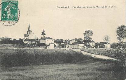 .CPA FRANCE 87 " Flavignac, Vue générale prise de l'avenue de la gare"