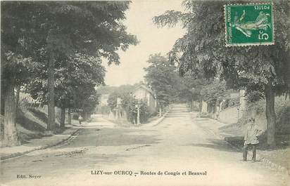 CPA FRANCE 77  "Lizy sur Ourcq, Rtes de Congis et Beauval"