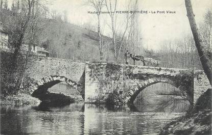 .CPA FRANCE 87 "Pierre Buffière, Le pont vieux"