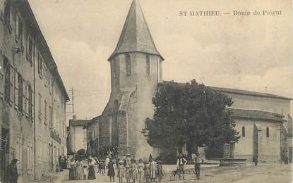 .CPA FRANCE 87 "Saint Mathieu, Route de Piégut"