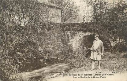 .CPA FRANCE 87 "Environs de St  Sornin Leulac, Pont et Moulin de la grosse pierre"