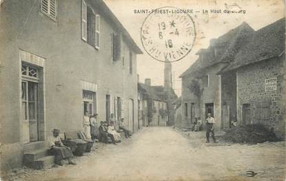 .CPA FRANCE 87 "St  Priest - Ligoure, Le haut du bourg'