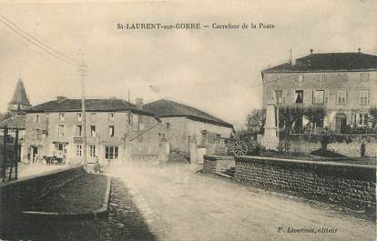 .CPA FRANCE 87 "St  Laurent sur Gorre, Carrefour de la Poste"