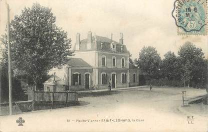 .CPA FRANCE 87 "St Léonard, La gare  "