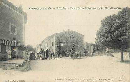 .CPA FRANCE 26 " Allan, Avenue de Grignan et de la Malataverne"