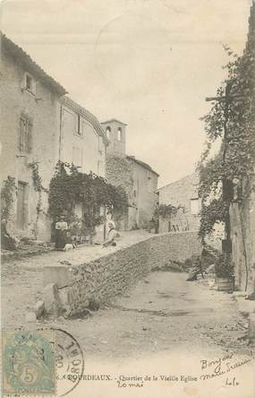 .CPA FRANCE 26 " Bourdeaux, Quartier de la vieille église"