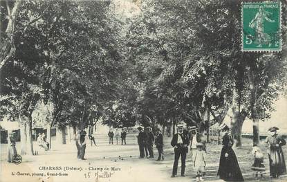 .CPA FRANCE 26 "Charmes, Champ de Mars" / BOULES