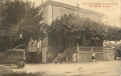 .CPA FRANCE 26 "Châteauneuf de Galaure, L'Hôtel de la Gare"