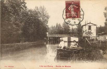 CPA FRANCE 77  "Lizy sur Ourcq, les bords de la Marne"